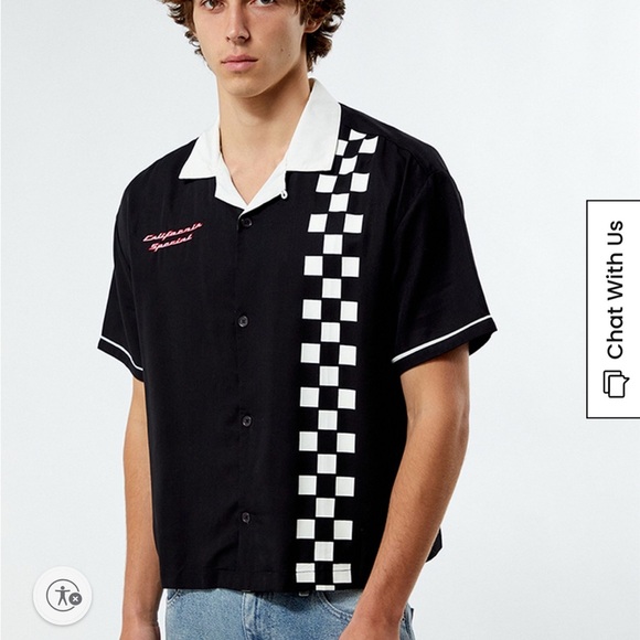 FORD Checkered Men's short sleeve  Shirt authentic size XL pacsun - Picture 2 of 14